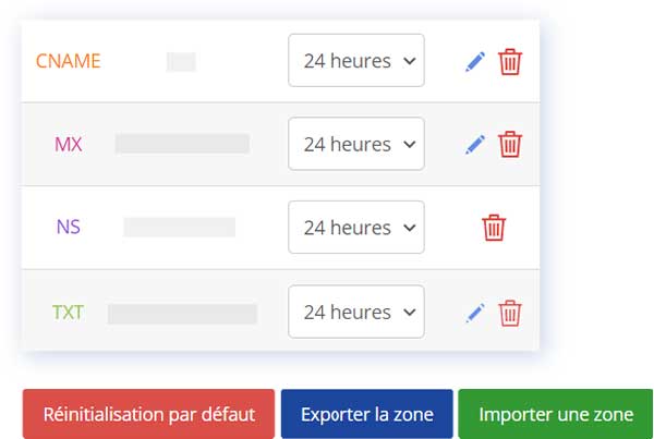 Importer / exporter votre zone DNS