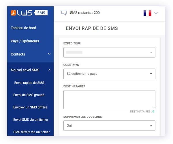 Mailing SMS avec la plateforme SMS LWS