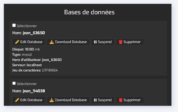 Gestion de Bases de Données avec HestiaCP