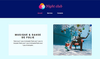 Template site boîte de nuit