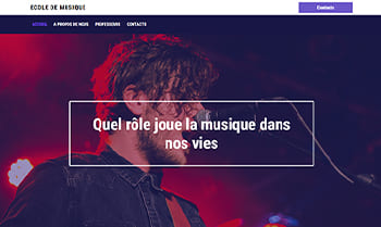 Template site professeur de musique