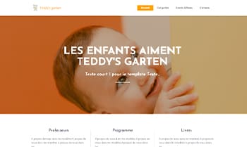 Template site jardin d'enfants