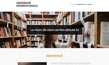 Template site université